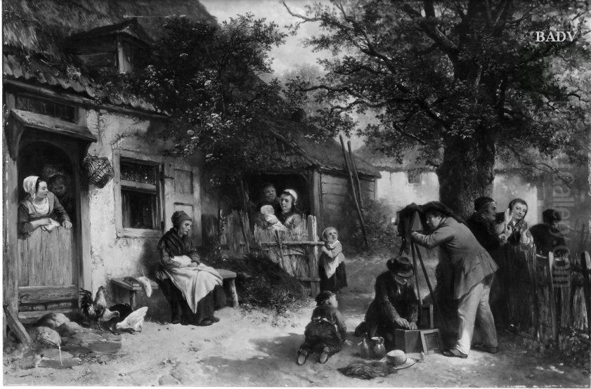 Der Fotograph auf dem Dorfe Oil Painting by Johannes Marius ten Kate
