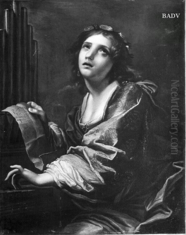 Die heilige Caecilie Oil Painting by Simone Pignoni