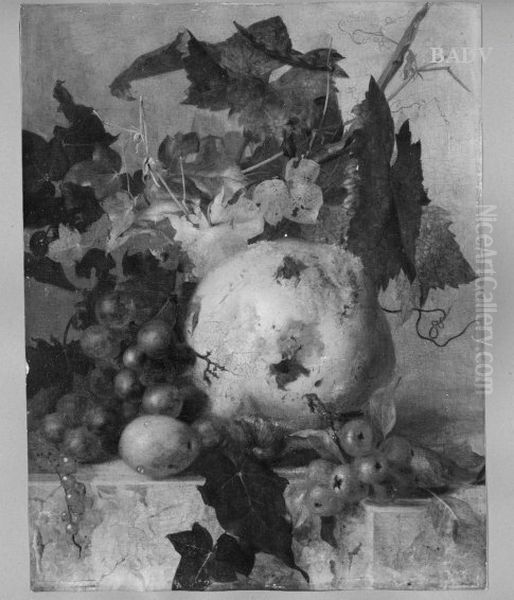 Fruchtestillleben Oil Painting by Pieter Gerardus Van Os