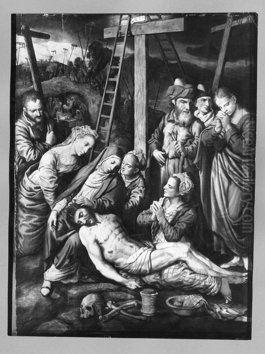 Kreuzabnahme Oil Painting by Lambert Lombard