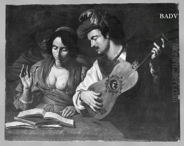 music - lesson Oil Painting by Matthias Stom