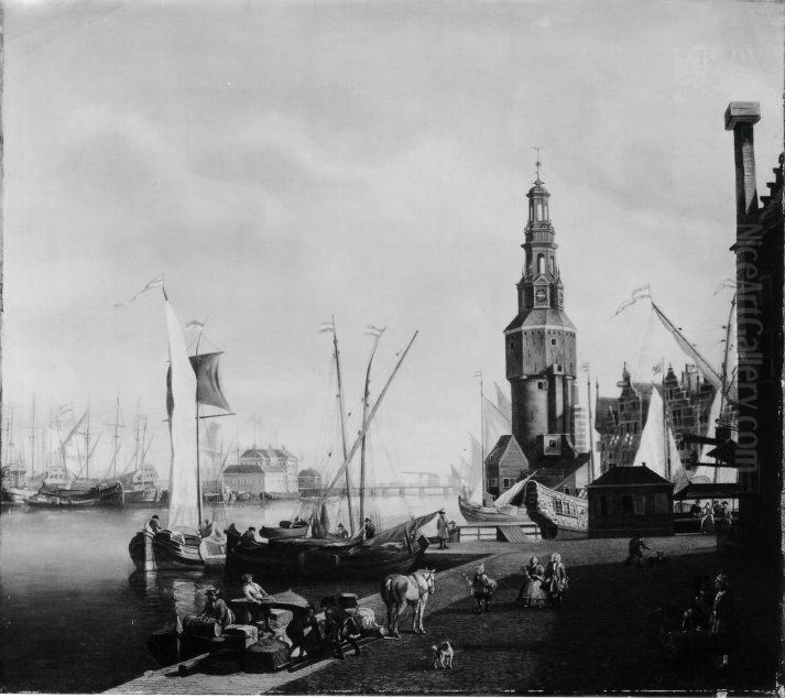 Im Hafen von Amsterdam Oil Painting by Isaac Ouwater