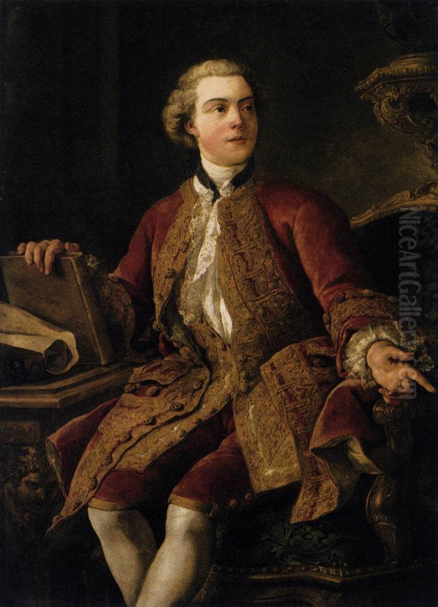 Portrait ofMarquis of Marigny Oil Painting by Jean-Francois de Troy