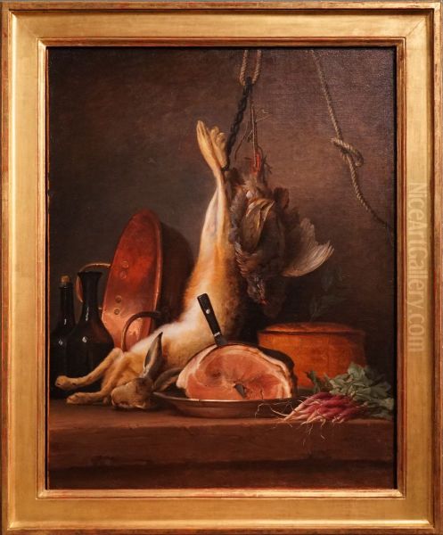 Nature morte : lievre, perdrix et jambon Oil Painting by Anne Vallayer-Coster