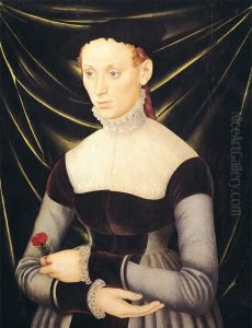 Femme a l'oeillet rouge