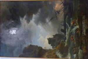 A Storm with Sinking of a Sailboat