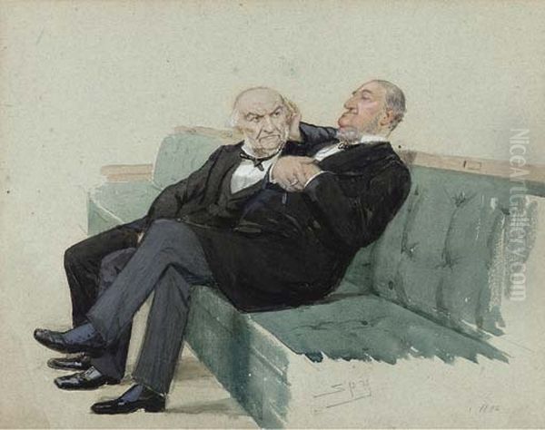 Babble and Bluster Oil Painting by Leslie Ward