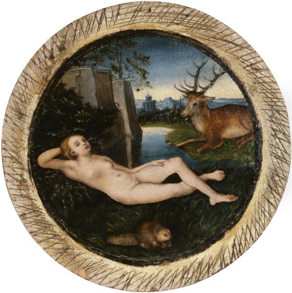 Reclining Nymphe Oil Painting by Lucas Cranach the Elder