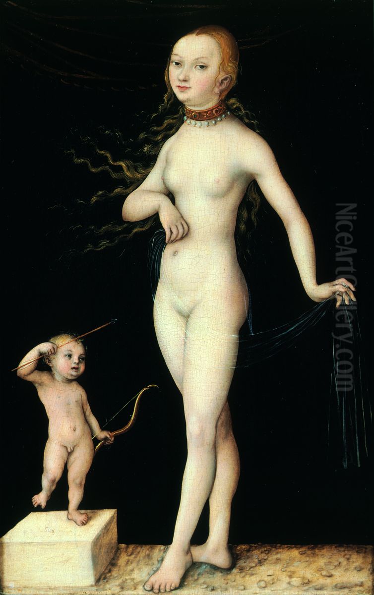 Venus und Amor Oil Painting by Lucas Cranach the Elder