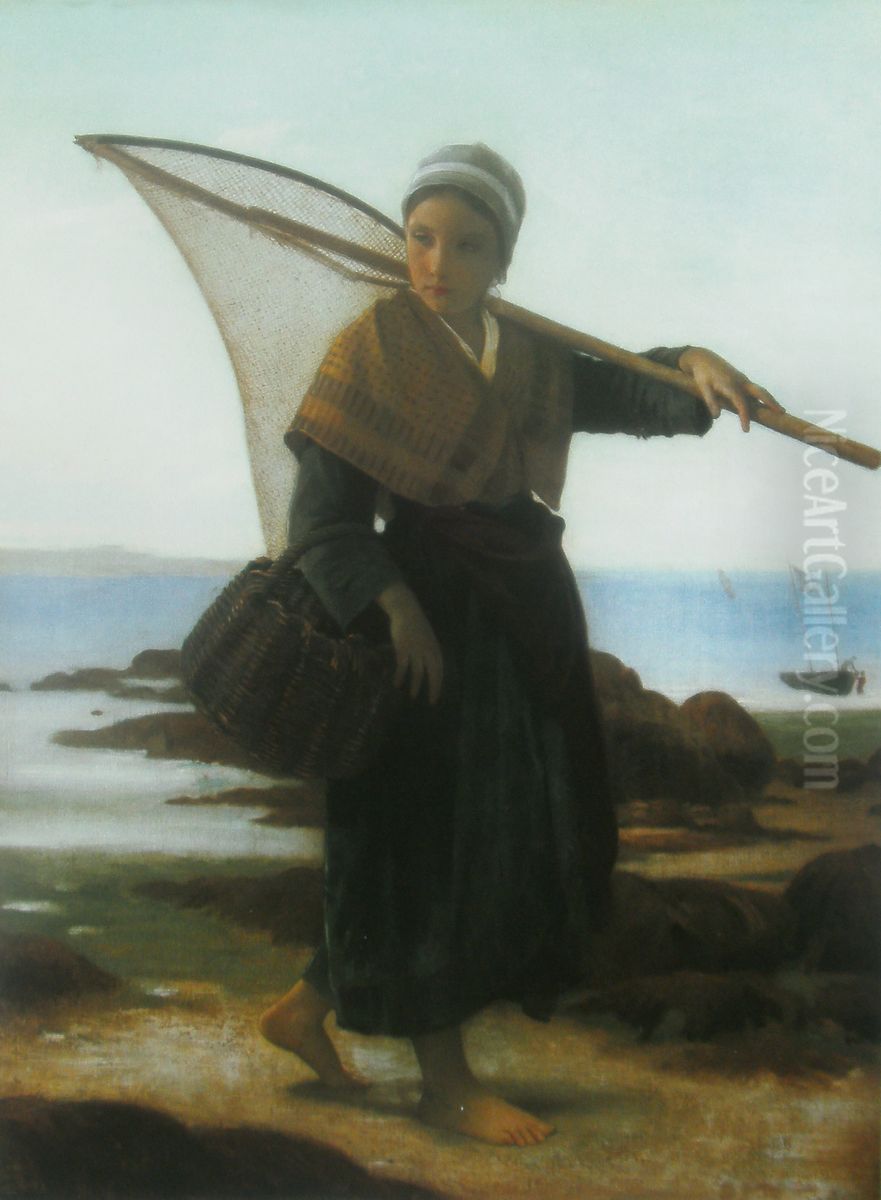 shrimp girl Oil Painting by William-Adolphe Bouguereau