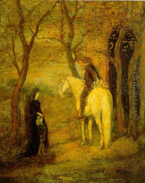 Roadside Meeting Oil Painting by Albert Pinkham Ryder