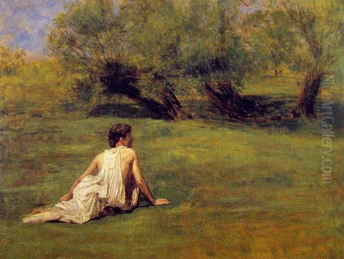 Arcadian Oil Painting by Thomas Cowperthwait Eakins