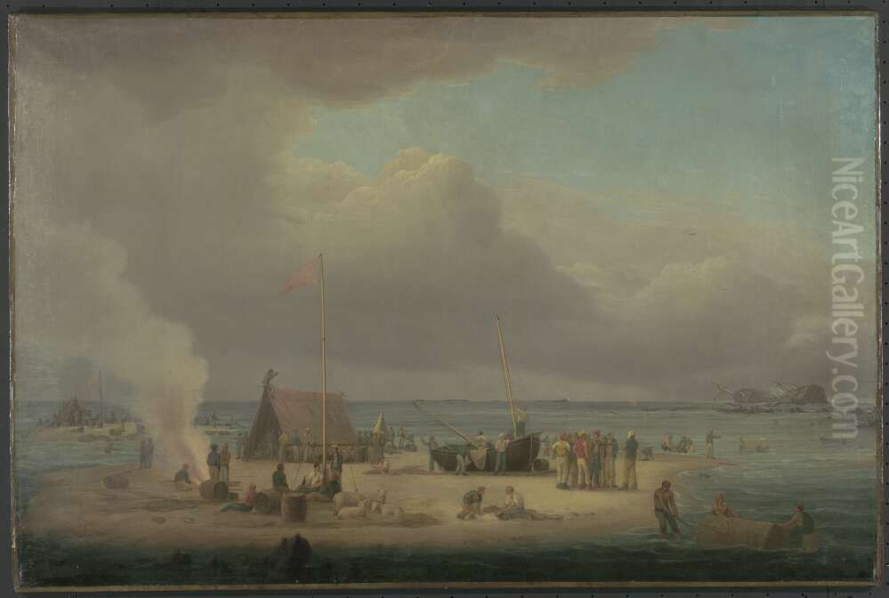 Cabalva wrecked Oil Painting by Thomas Whitcombe