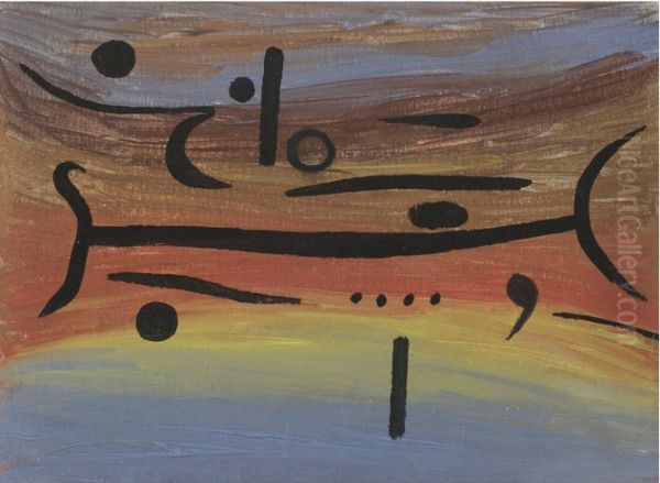 Instruments Oil Painting by Paul Klee