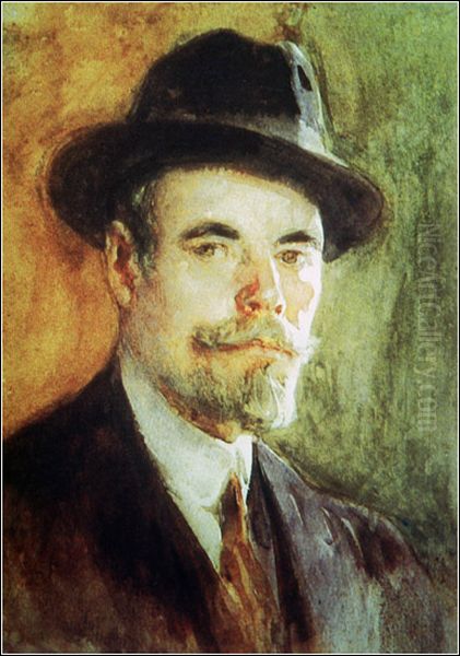 Selbstbildnis Oil Painting by Daniel Hernandez Morillo