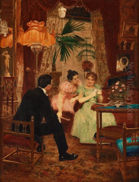 The Invitation Oil Painting by Axel Jungstedt