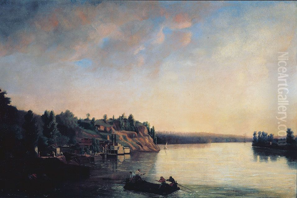 Natchez under the Hill Oil Painting by Louis Joseph Bahin