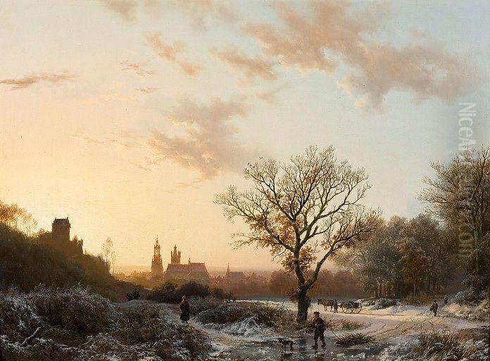 Winter Landscape, View on Kleef Oil Painting by Barend Cornelis Koekkoek Winter Landscape, View on Kleef Oil Painting by Barend Cornelis Koekkoek