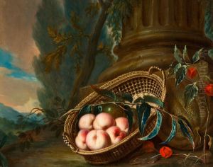 Still life with peaches