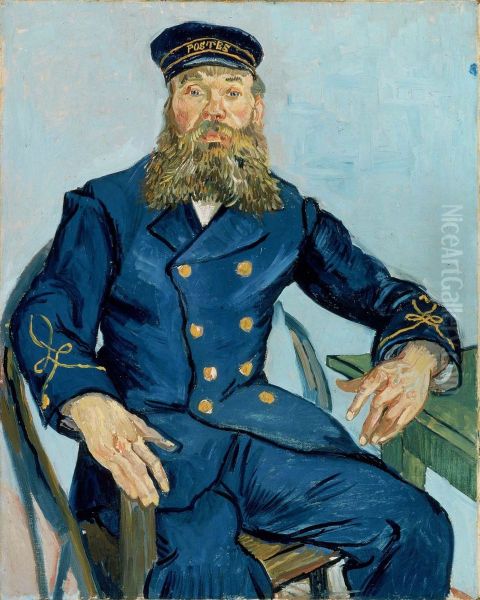 Postman Joseph Roulin Oil Painting by Vincent Van Gogh