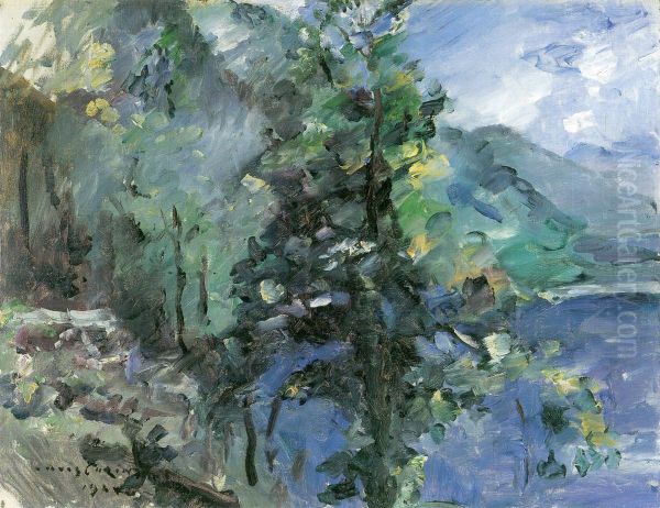 Walchensee mit Abhang des Jochberges Oil Painting by Lovis Corinth