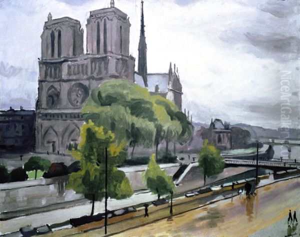 <<akraf saz Wevala ke Paris>> Oil Painting by Albert Marquet