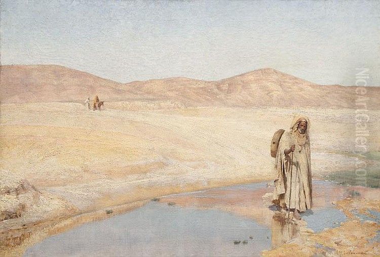 Marche dans le desert Oil Painting by Louis-Joseph Anthonissen