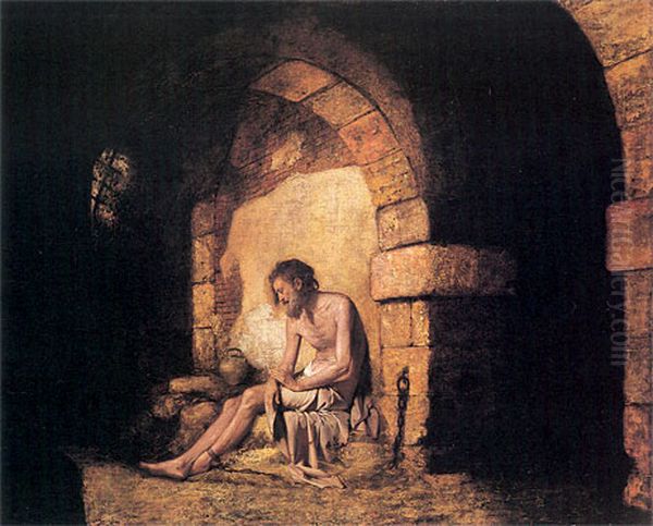 Captive from Sterne Oil Painting by Joseph Wright of Derby Captive from Sterne Oil Painting by Joseph Wright of Derby