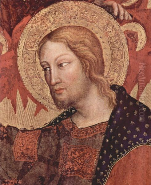 Marienkronung, Haupttafel, Szene: Marienkronung, Detail: Christus Oil Painting by Gentile Da Fabriano