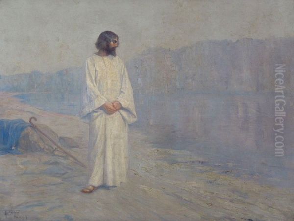 Christ near Golgotha Oil Painting by Antonio Parreiras