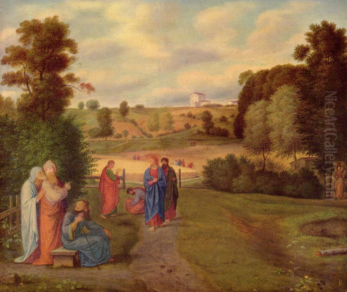 Jesus with Disciples Oil Painting by Ferdinand Olivier