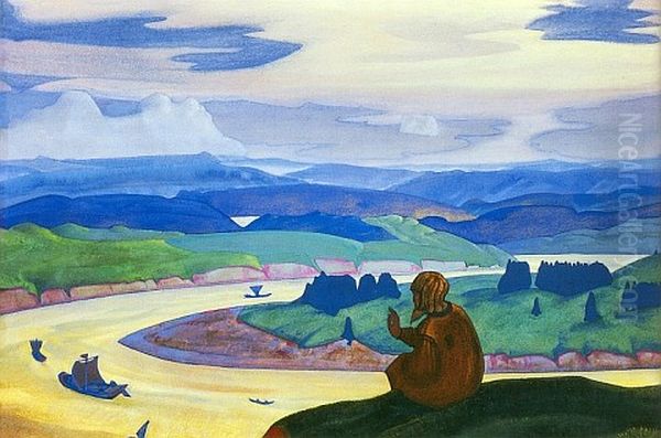 Procopius the Righteous Praying Oil Painting by Nicholas Roerich Procopius the Righteous Praying Oil Painting by Nicholas Roerich