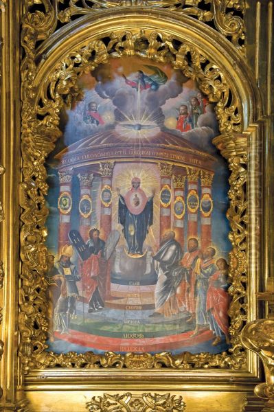 Saint Sophia The Wisdom of God Oil Painting by unknown