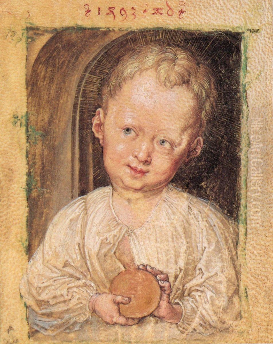 Jesusknabe mit Weltkugel Oil Painting by Albrecht Durer
