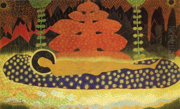 Veil Oil Painting by Kazimir Malevich