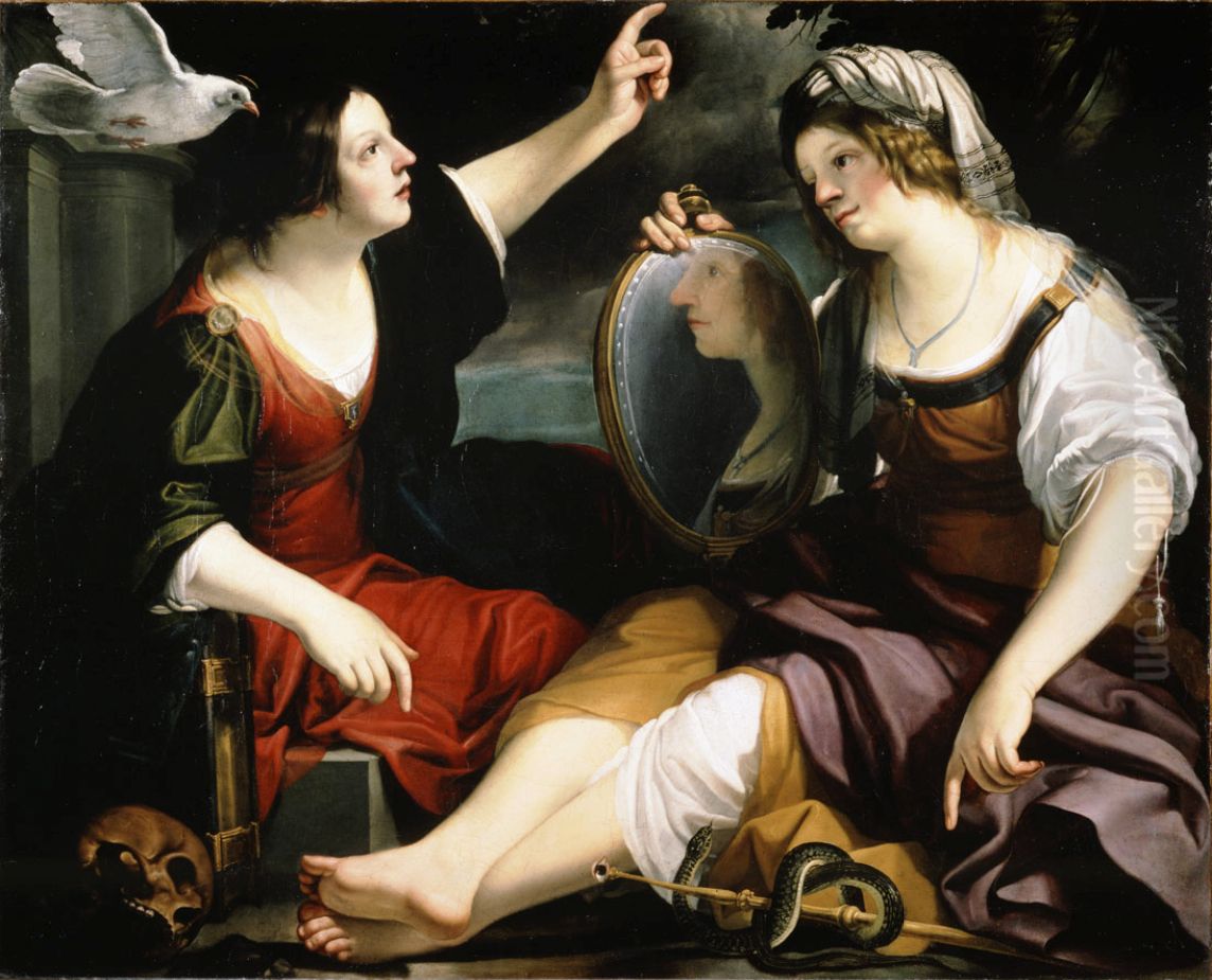 Wisdom and Prudence Oil Painting by Francesco Rustici