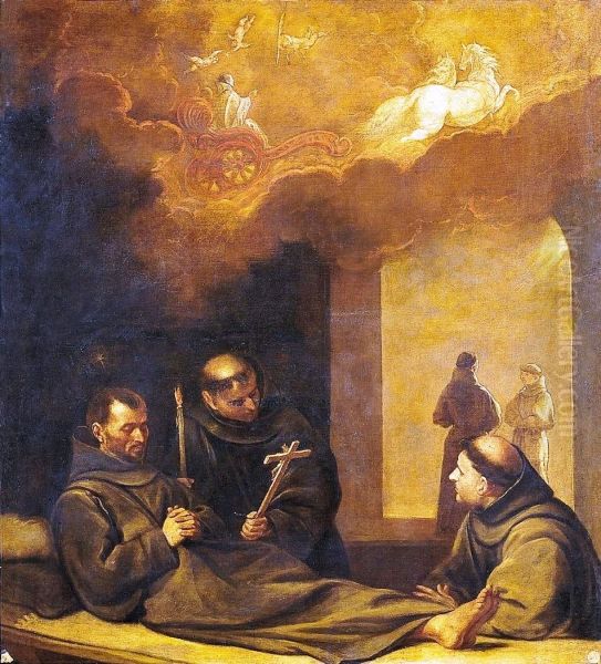 Death of S. Francis of Assis Oil Painting by Alonso Cano