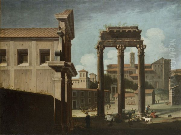 Campo Vaccino Oil Painting by Niccolo Codazzi