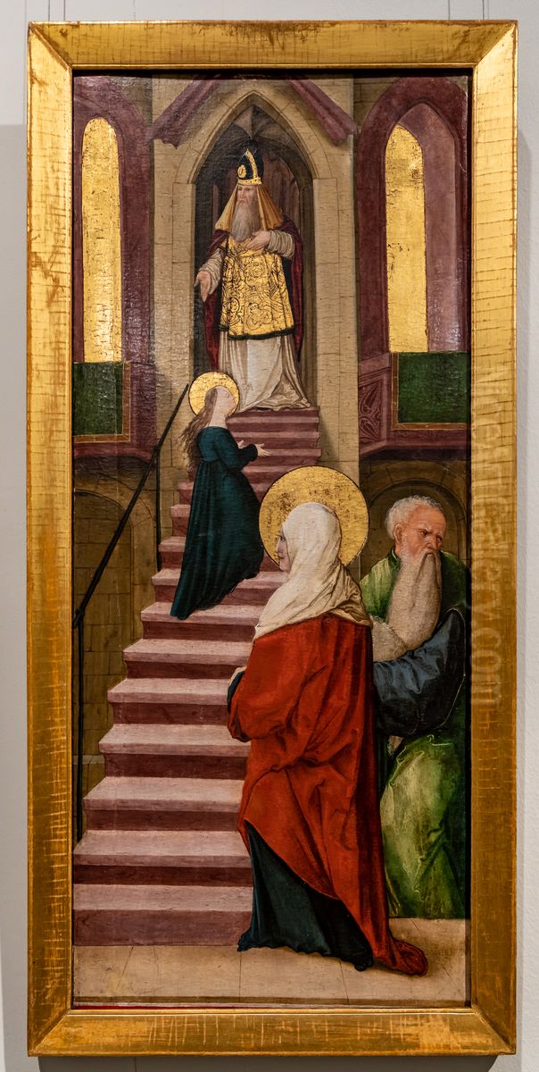 Tempelgang Mariens Oil Painting by Hans Leonhard Schaufelein