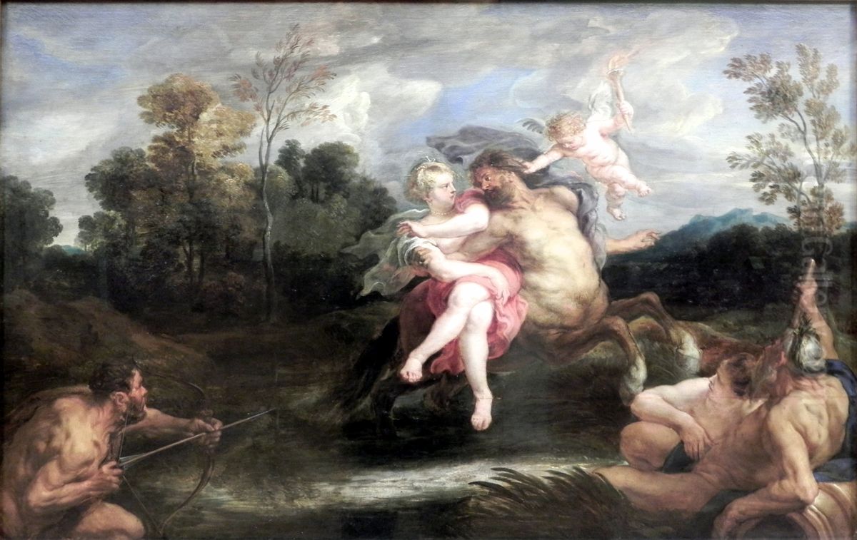 Der Centaur Nessus entfuhrt Dejanira. Oil Painting by (studio of) Rubens, Peter Paul