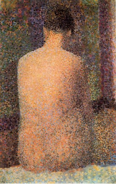 Poseuse de dos Oil Painting by Georges Seurat