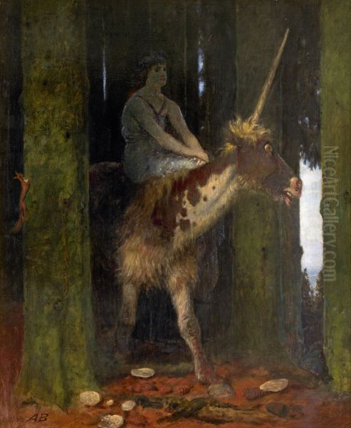 Das Schweigen des Waldes Oil Painting by Arnold Bocklin