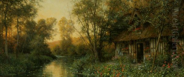 Diane's Cottage, Beaumnt-le-Roger Oil Painting by Louis Aston Knight