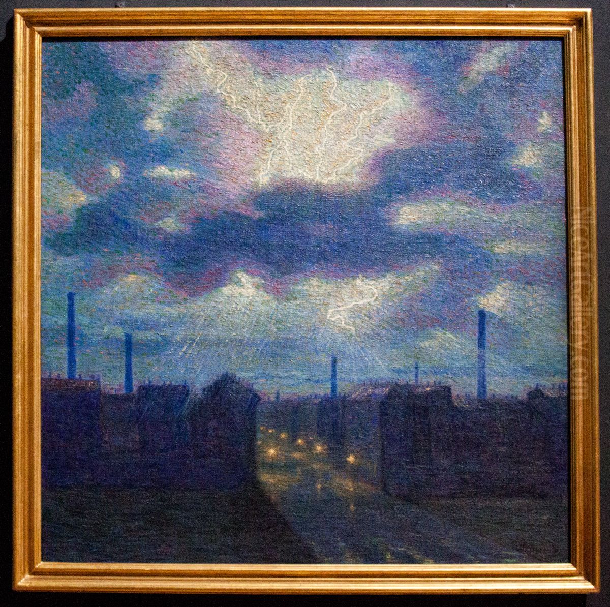 Lightning Oil Painting by Luigi Russolo