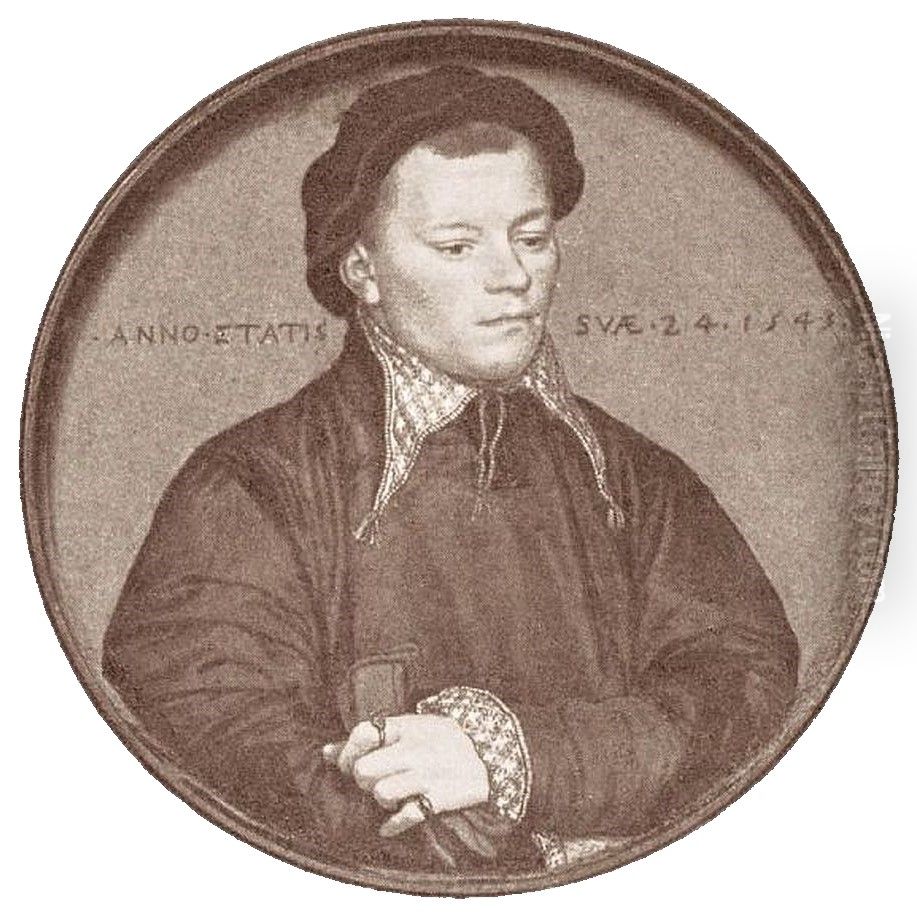 Portret Johanna von Schwarzwaldta Oil Painting by Hans Holbein the Younger