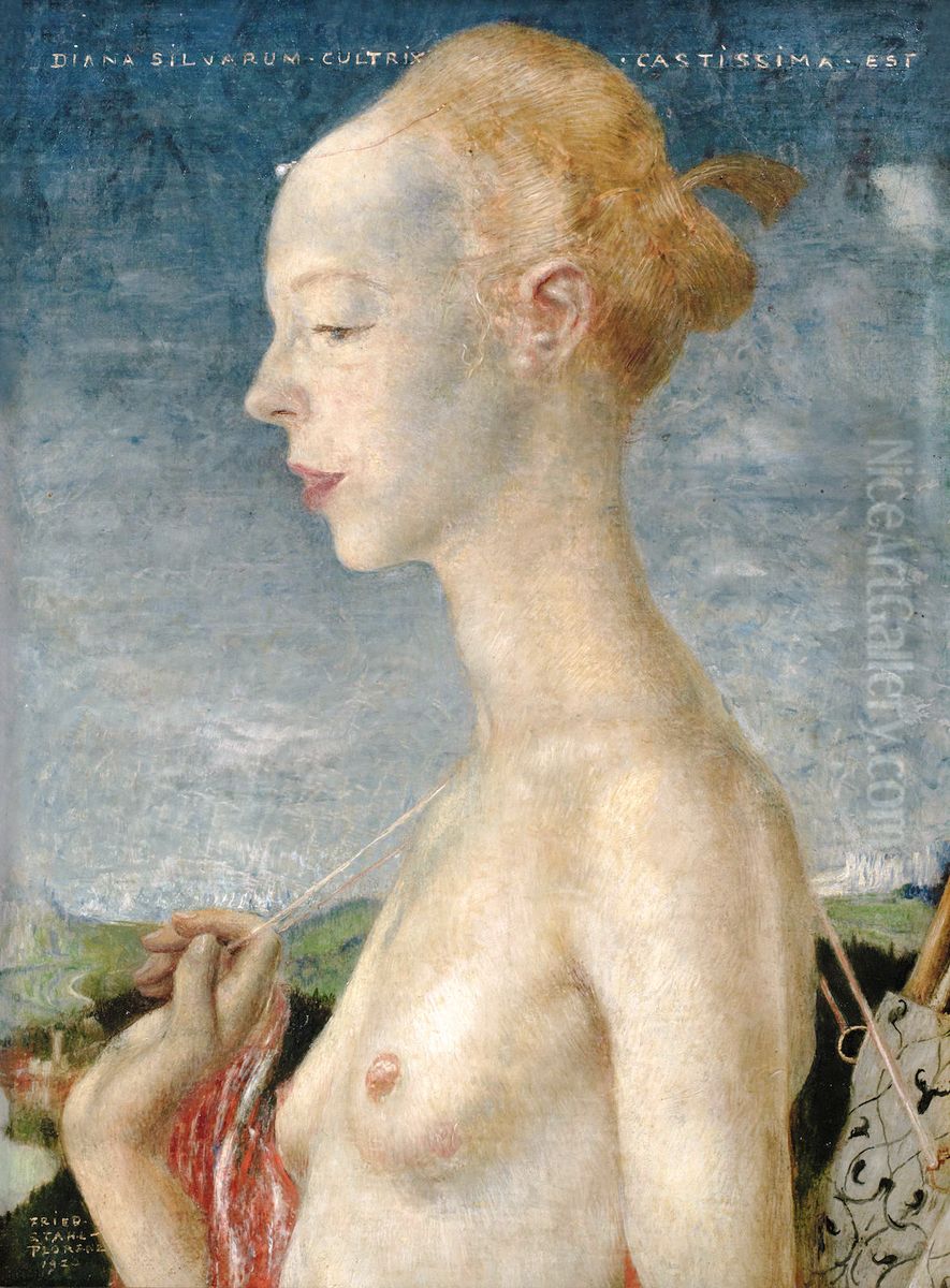 Diana Silvarum Oil Painting by Friedrich Stahl