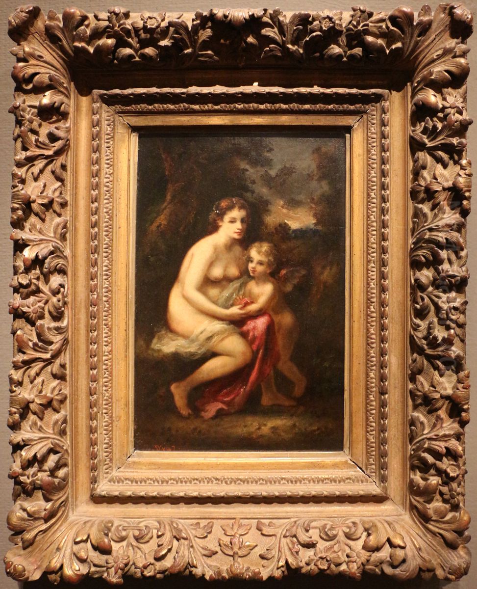 educazione di cupido Oil Painting by Narcisse Virgilio Diaz
