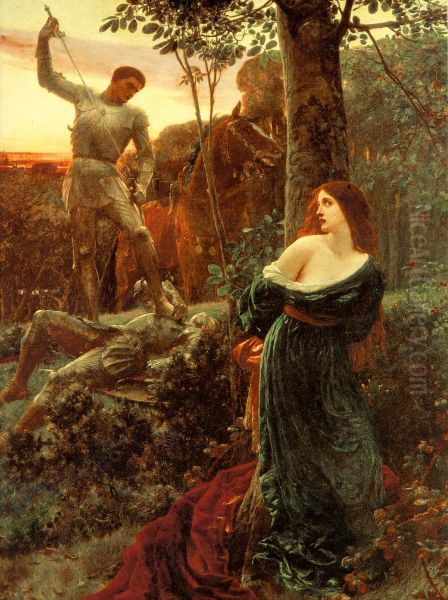 Chivalry Oil Painting by Frank Bernard Dicksee