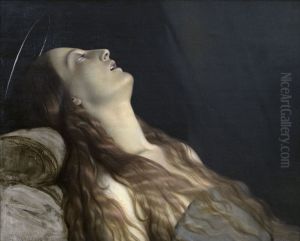 La femme de l'artiste, Louise Vernet, sur son lit de mort