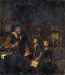 Bachelor punishing two pupils
